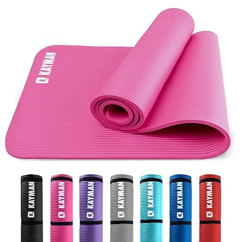 KAYMAN Yoga Mat – Multi-Purpose Extra Thick Foam Exercise Mats – Ideal Floor Mat for Pilates, Stretching, Resistance Workout & Therapy – Home & Gym Equipment Accessory for Men Women Kids –183 x 60cm - Image 1