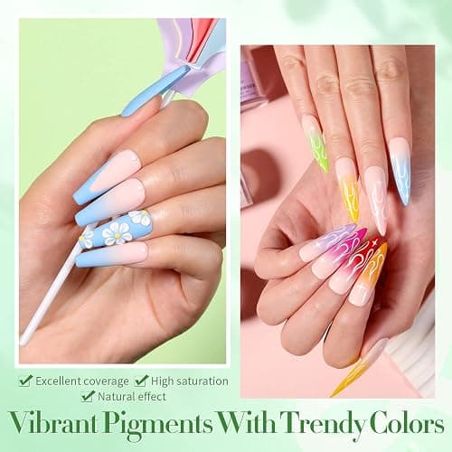 BORN PRETTY Acrylic Powder Set 36 Colors Acrylic Nail Powder Nude Pink Blue Yellow Purple Red Glitter Professional Polymer 3D Acrylic Nail Art Kit for French Nail Extension All Seasons Nail Carving thumbnail 6