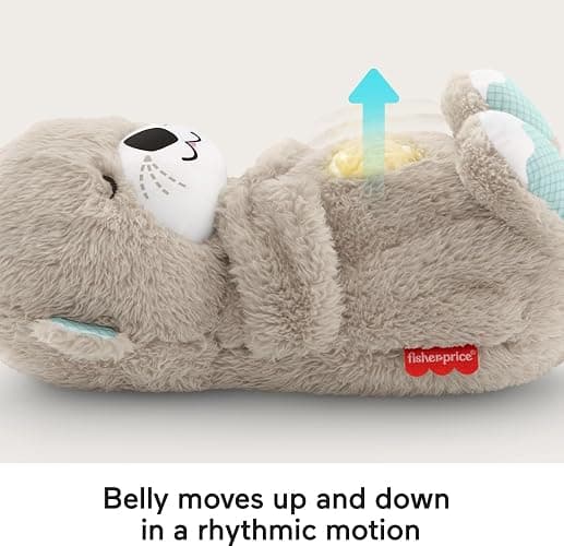 Fisher-Price Baby Toy Soothe 'n Snuggle Otter Portable Plush Sound Machine with Music Lights & Breathing Motion for Newborns 0+ Months thumbnail 3