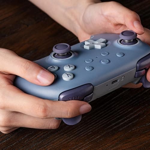 8Bitdo Ultimate 2C Wireless Controller for Windows PC and Android, with 1000Hz Polling Rate, Hall Effect Joysticks and Hall Triggers, and Remappable L4/R4 Bumpers (Dark Blue) thumbnail 5