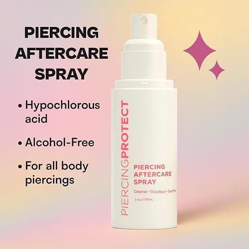 Piercing Aftercare Spray Hypochlorous | Non-Toxic Ear Piercing Cleaner with No Alcohol | for Sensitive Skin, Soothe & Protect PiercingProtect® thumbnail 2