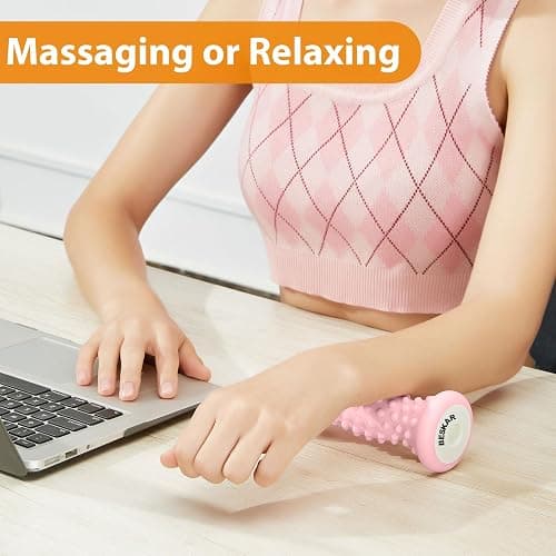 BESKAR Foot Massager Roller for Plantar Fasciitis Relief, Portable Feet Roller to Deep Tissue Muscle Massage, Foot Arch and Heel Pain, Reflexology Tool thumbnail 6