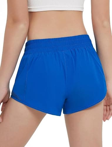 EXARUS Girls 2.5"/4" Athletic Shorts Running Workout Track with Liner Zip Pocket Lightweight Gym Sports for Kids 6-12Y thumbnail 3