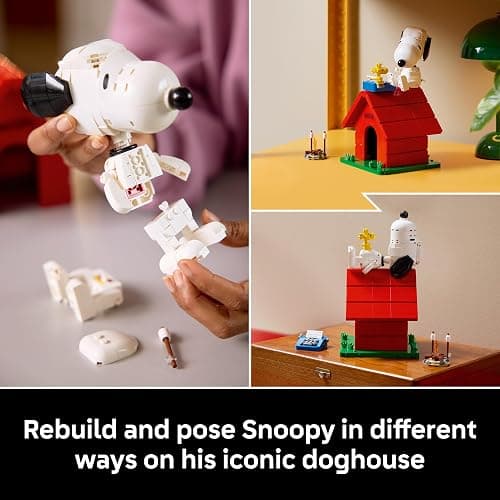LEGO Ideas Peanuts: Snoopy's Doghouse 21368 | Collectible Building Set for Adults, Ages 18+, Relaxation Activity, Display for Home Office & Bedroom, 964 pieces thumbnail 4