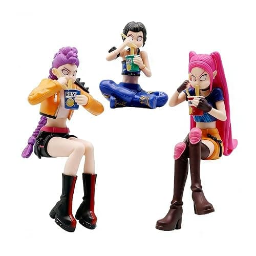 KDWER 3Pcs Demon Movie Hunters Cartoon Figure,Cute Collectable Figure,Creative Gift for Fans - Image 1