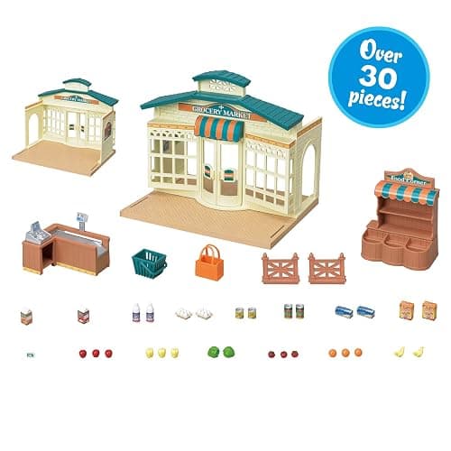 Calico Critters Grocery Market - Shop, Play, and Let Creativity Bloom!, Cream & Brown thumbnail 3