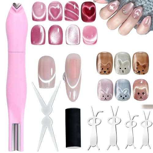 Magnet Set for Cat Eye Gel Polish, 2026 New Cat Eye Magnet Set, Multi-Function Magnets for Cateye Nail Design, Portable Nail Art Tool for DIY, Nails Art Magnets for Beginners (7 PCS Magnet Set) - Image 1