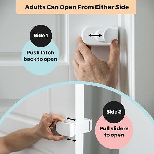 Huglock - The Snap-On Door Lock Kids Can't Reach or Defeat - No Tools or Adhesives Required - Works With Door Knob, Lever or Handle - Childproof Safety Locks are Toddler, Baby and Child Proof (1 Pack) thumbnail 7