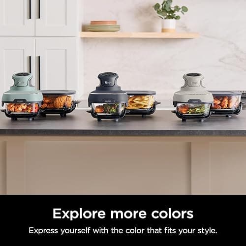 Ninja Crispi Air Fryer, Microwave, Freezer & Dishwasher Safe, Non Toxic Glass Portable Cooking System, 4 QT & 6 Cup Glass Containers with Storage Lids, Easy Meals, Air Fry, Bake, Green, FN101SG thumbnail 16