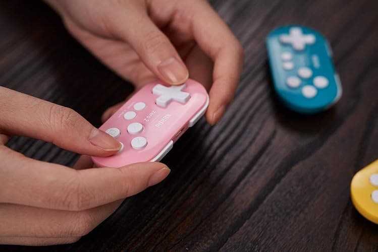 8Bitdo Zero 2 Mini Bluetooth Gamepad for Switch Windows Android MacOS Steam Raspberry Pi (Pink) thumbnail 8