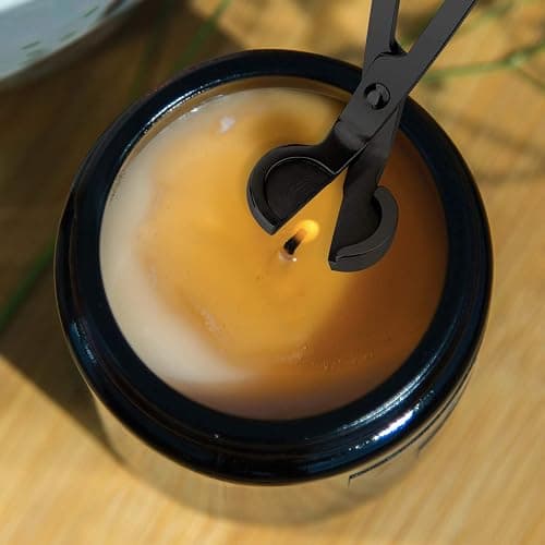 CHEFBEE Black Polished Stainless Steel Candle Wick Trimmer Wick Clipper Cutter, Scissors, Reaches Deep Into Candles to Cut Spent Cord, Allow Cleaner Burn and Prevent Soot Buildup thumbnail 5