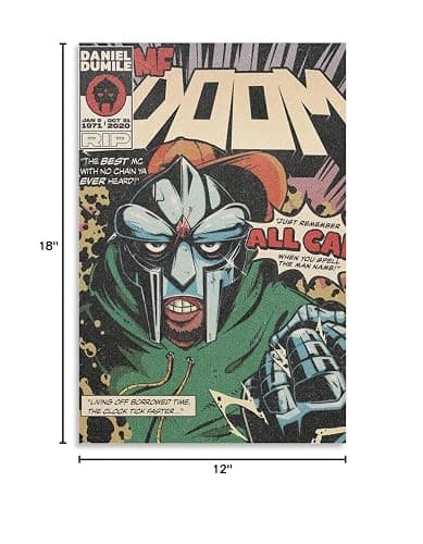 MF Doom Retro Posters & Prints on Canvas Wall Art Poster For Room Decor Unframe 12x18inch(30x45cm) thumbnail 3