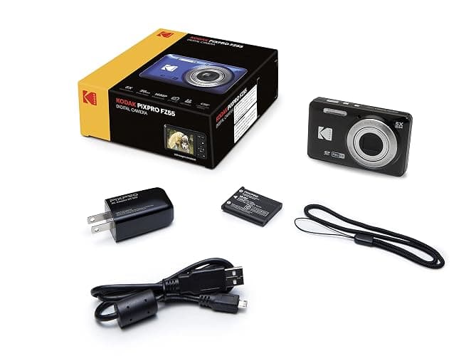 Kodak PIXPRO FZ55 Digital Camera (Black) + 32GB Memory Card + Point and Shoot Camera Case + Extendable Monopod + Lens Cleaning Pen + LCD Screen Protectors + Table Top Tripod â€“ Ultimate Bundle thumbnail 3