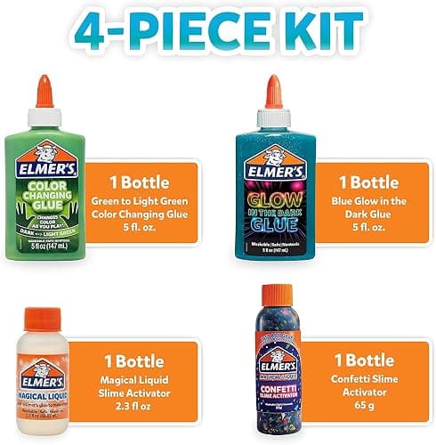 Elmer’s Glue Slime Kit Dinosaur Night Makes Color Changing and Glow in the Dark Slime Includes Liquid Glue and Activator 4 Count thumbnail 3