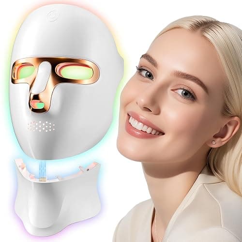 Red Light Therapy Mask for Face,Cordless LED Face Mask Light Therapy,USB C Rechargeable,Infrared Lights Masks for Home Working Travel Yoga Sleep - Image 1