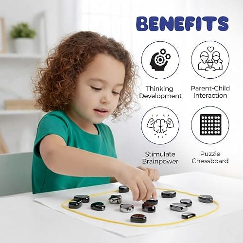 DEJA's Magnetic Chess Game - Magnetic Chess for Family Gatherings-Combining Chess with Magnetic Game for Strategic Play – Enhance Thinking in This Innovative Magnet-Based Game thumbnail 2
