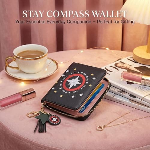 ZAYNORIA Wallet and Keychain Set, PU Leather Wallet with Matching Keychain, Stylish Korea Gifts and Everyday Merchandise thumbnail 4
