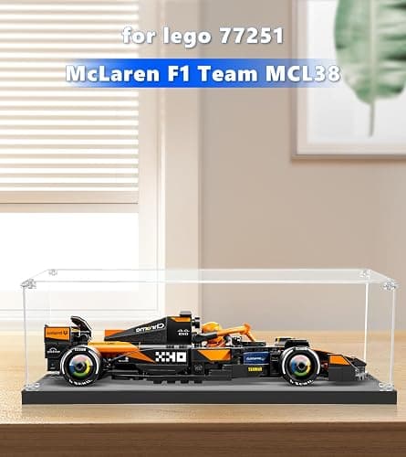 iCUANUTY Acrylic Display Case for Lego Speed Champions F1 Team Race Car Toy, Dust-Proof Display Box for Lego 77242-77251,Size:8.66×4.33×3.15 in(NOT Included The Model) thumbnail 6