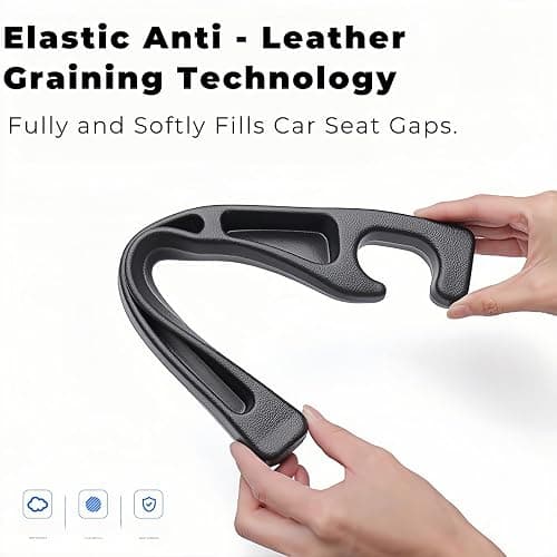 EnzeroTools Car Seat Gap Filler, 2-Pack No-Drop Seat Side Gap Seam Filler Organizer with Phone Holder, Universal Fit Fill The Gap Between Seat & Console, Perfect for Car, SUV, Truck thumbnail 6