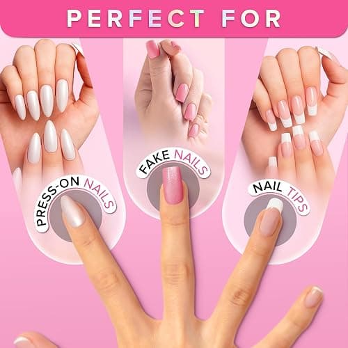Super Strong Nail Glue for Press On Nails, Nail Tips & Acrylic Fake Nails (8ml) NYK1 NailBond Brush On Glue for Press Ons, Tips & Acrylics - Long Lasting, Maximum Strength, Mess-Free Application thumbnail 5