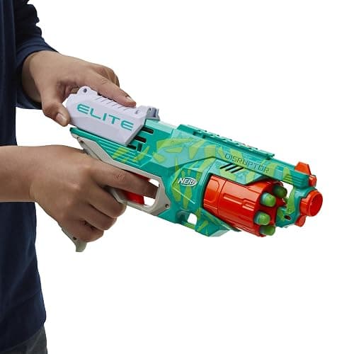 NERF Elite Disruptor Dynamic Green Dart Blaster, Rotating Drum, Slam Fire, Kids Outdoor Toys for 8 Year Old Boys & Girls (Amazon Exclusive) thumbnail 4
