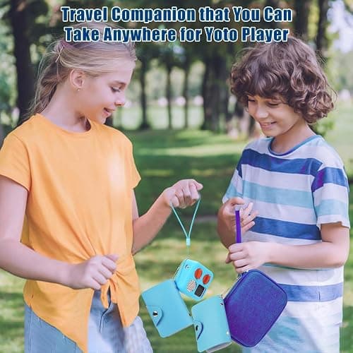 YouKnow Hard Case and Silicone Cover for Yoto Mini Player, Kids Audio Music Accessory with Card Case Holder for up to 10 Cards (Blue) thumbnail 7