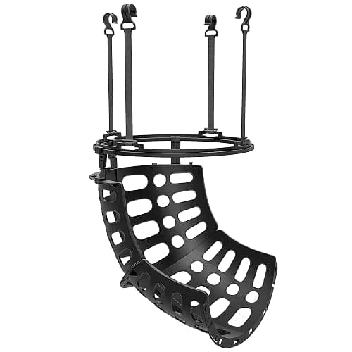 SPORTNOW Retour de Ballon de Basket-Ball, système de renvoi du Ballon de Basket, Rotation à 360°, Hauteur réglable, avec Crochets détachables, Noir - Image 1