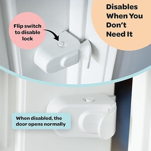 Huglock - The Snap-On Door Lock Kids Can't Reach or Defeat - No Tools or Adhesives Required - Works With Door Knob, Lever or Handle - Childproof Safety Locks are Toddler, Baby and Child Proof (1 Pack) thumbnail 9