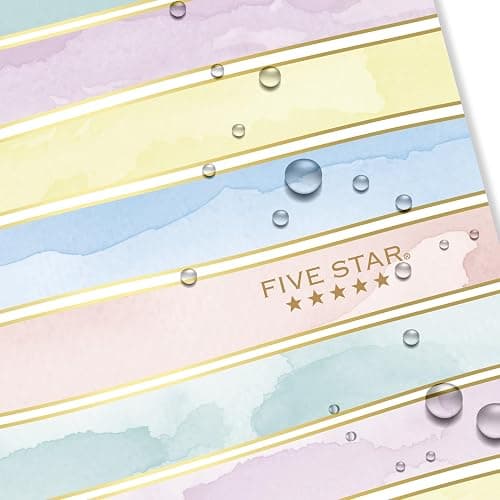 Five Star Spiral Notebook + Study App, 1 Subject, Wide Ruled, 8" x 10-1/2", 80 Sheets, Fights Ink Bleed, Water Resistant Cover, Pastel Stripes (930209F-ECM) thumbnail 7