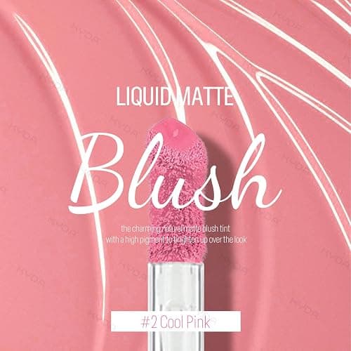 KYDA Liquid Blush, Matte Tinted for Cheeks, Lasting Dewy Cheek, Soft Creamy Blush, Blendable Lightweight, Buildable Matte Coverage, Cool Pink thumbnail 2