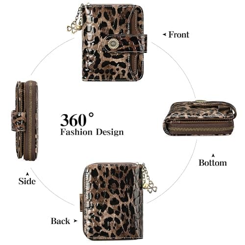 SENDEFN Geldbörse Damen Klein,Geldbeutel Frauen Leder, mit Münzfach Kleines Zipper Brieftasche Kartenhalter mit RFID Blocker thumbnail 4