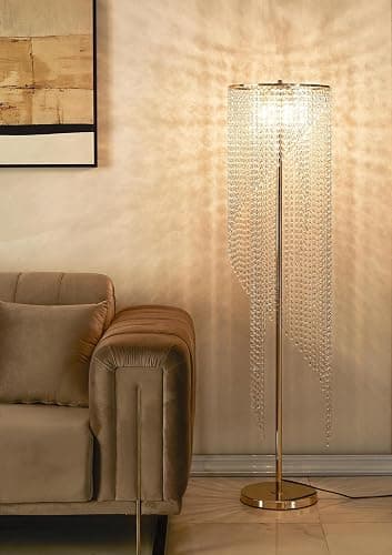 Surpars House Raindrop Crystal Floor Lamp French Golden thumbnail 2