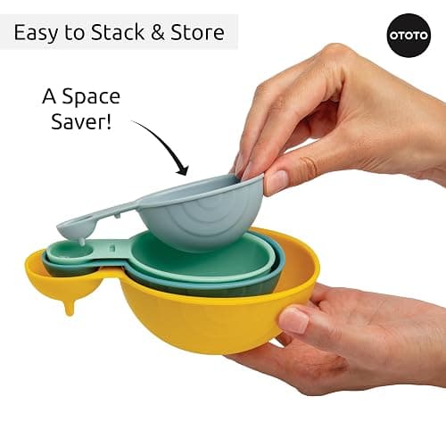 OTOTO Measuring Spoons Set - Teaspoons for Dry & Liquid Ingredients, BPA-free & Dishwasher Safe, Funny Gifts, Baking Accessories, Unique Kitchen Gadgets (Shelly) thumbnail 6