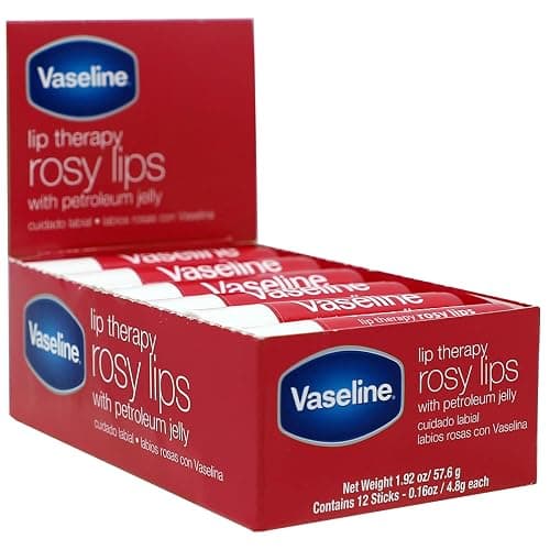 Vaseline Lip Rosy, Fast-Acting Nourishment, Ideal for Chapped, Dry, Cracked, or Damaged Lips, Lip Balm,12 Sticks, 1 Box thumbnail 3