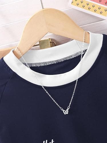 RoseSeek Girl's Jersey Bowknot Graphic Number Print Tees Long Sleeve Crew Neck Shirts Cute Tee Tops Streetwear thumbnail 7