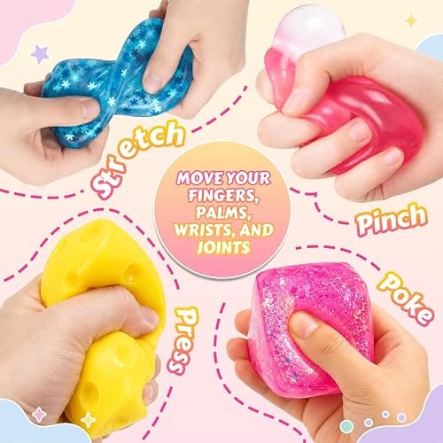 OneTown 8Pcs Squishies Toys Kit with Gift Box,Cute Squishies and Squeeze Fidget Toys,Soft Sensory Fidget Toy for Adults,Stretchy Anxiety Stress Relief Toy for Party Favors Birthday Gifts(Random Color) thumbnail 4