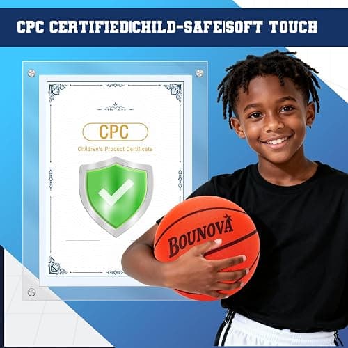 BOUNOVA Silent Basketball | Real Feel Powerful Bounce | Elegant Gift Box Packaging | Durable Pro-Grade PU Foam | Indoor Basketball for Quiet Dribbling & Training thumbnail 9