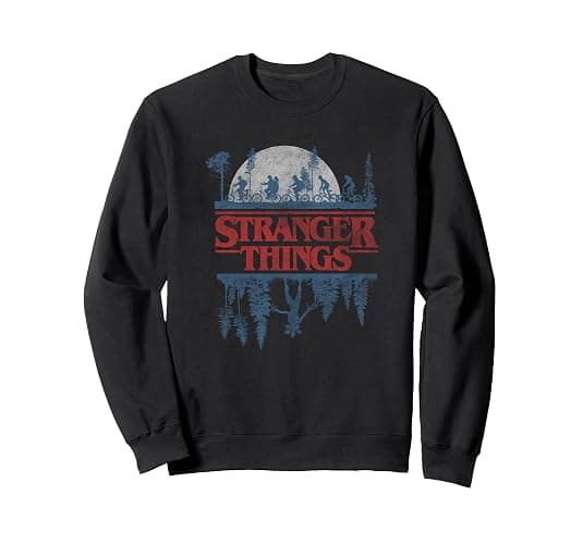 Stranger Things Blue Gradient Shadow Upside Down Logo Sweatshirt - Image 1
