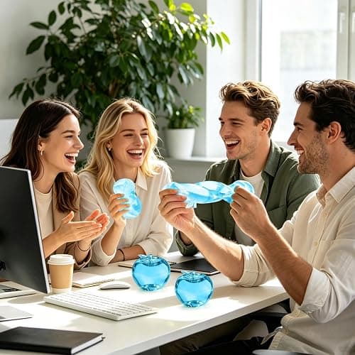 ADTWOMERIE Maltose Blue Apple Squishy Sensory Squeeze Fidget Toys | Great stress relief fidget for teens and adults home office travel nice gift for birthdays party favors stocking stuffers thumbnail 4