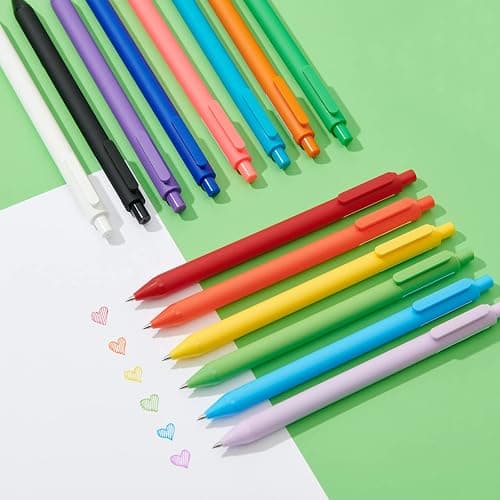Kaco PURE Gel Pens Assorted Color Ink 20 Pieces 0.7mm, Medium Point, Aesthetic Cute Stationery Pens for Journaling Note Taking Pens thumbnail 6