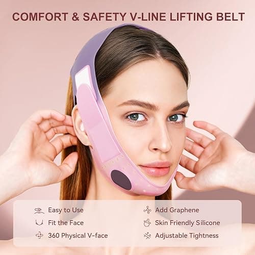 V-Line Mask Chin Up Mask V Shaped Face Mask Chin strap, Soft Silicone Chin Strap V Line Lifting Mask for Women,Jaw Exerciser thumbnail 7