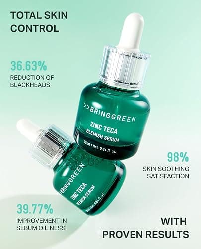 BRING GREEN ZINC TECA Serum with Niacinamide | Soothing Face Serum for Sensitive Skin, Pore Minimizing & Hydrating | Korean Skincare for Breakouts & Uneven Texture thumbnail 6