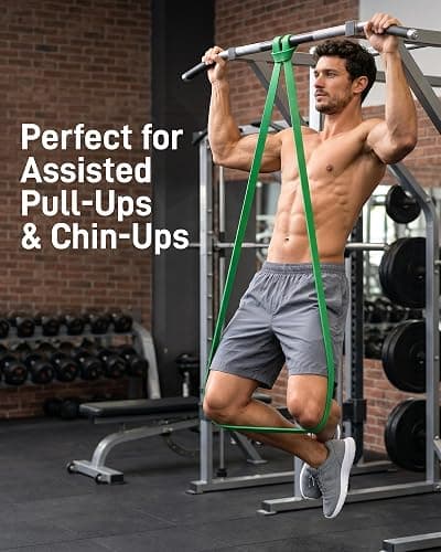 Renoj Resistance Bands for Working Out, 5 Levels Pull Up Assistance Bands Set for Workout, Exercise, Home Gym & Strength Training thumbnail 4