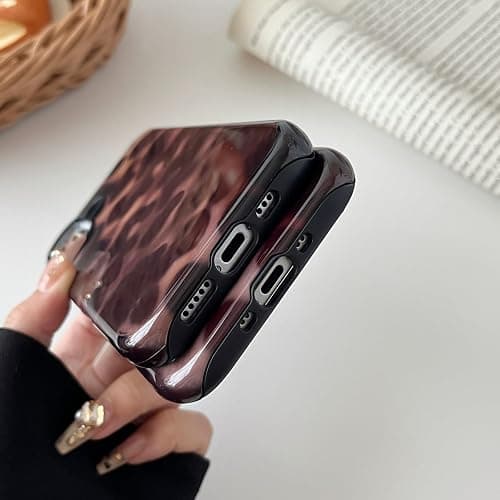 Longlayss Compatible with iPhone 16 Plus Case Tortoise Shell Phone Case for Women Girl Shockproof TPU and Hard PC Protective Cover - Amber Brown Leopard thumbnail 7