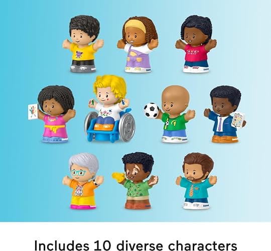 Fisher-Price Little People Classroom Figures | 10-Piece Set for Preschool Pretend Play, Toddler Toy for Kids Ages 1+ Years (Amazon Exclusive) thumbnail 4