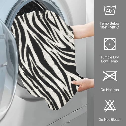 Wotinsi Hand Towels Set of 2 Vintage Black Zebra Hand Towels for Bathroom Soft Absorbent Decorative Hand Bath Towels Dish Towels for Kitchen Sports Gym Yoga Home Decor 14 x 28 in thumbnail 6