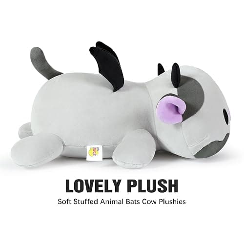 Onsoyours Original Cute Bat Cow Plushie, Soft Stuffed Cow Squishy Plush Animal Toy Cow with Wings Bat Pillow for Kids (Bat Cow, 12") thumbnail 6