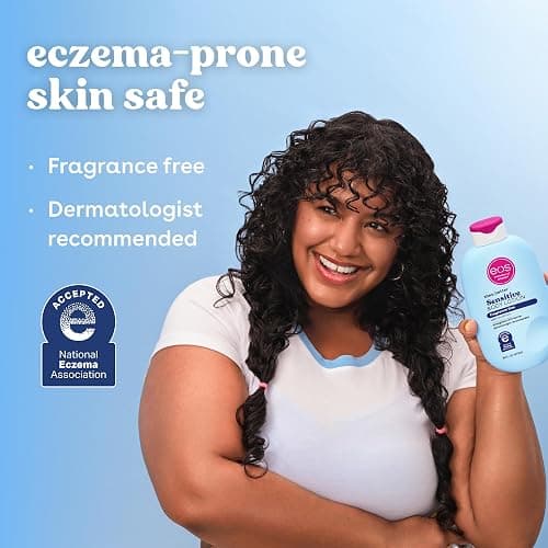 eos Shea Better Sensitive Skin Body Lotion - Fragrance-Free, 48-Hour Moisture Eczema Cream & Dry Skin Relief, Vegan, 16 fl oz (Packaging may vary) thumbnail 3