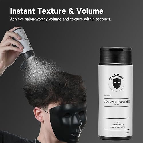 BlackMask Texture Powder for Men, Easy to Apply - Instantly Adds Texture & Volume, All-Natural Ingredients, Strong Hold, Hair Powder for Men - 0.5 Ounce (Pack of 1) thumbnail 8