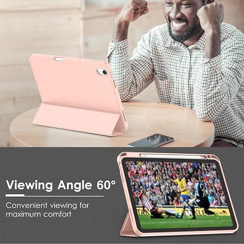 ZryXal iPad (A16) Case/iPad 10th Generation Case [11-Inch 2025/10.9 Inch 2022] with Pencil Holder, Smart Cover with Soft TPU Back [Support Auto Wake/Sleep] (Bisque) thumbnail 5
